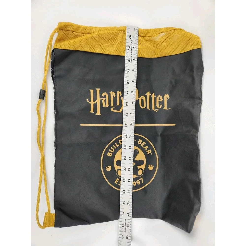 Build-a-Bear Workshop Harry‎ Potter Drawstring Bag Plush Backpack Yellow Black
